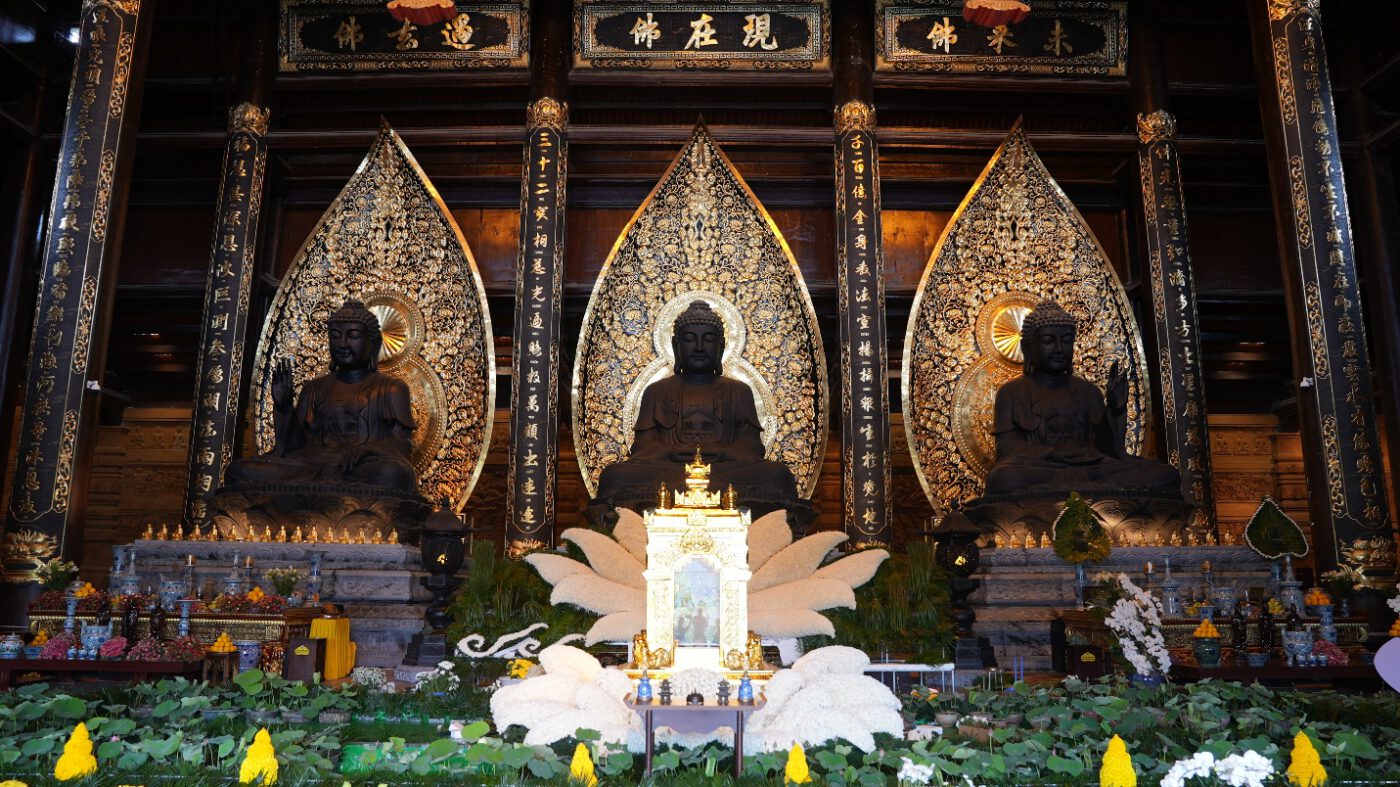 Hà Nam: Chùa Tam Chúc trang trọng chuẩn bị cho lễ cung đón Xá lợi Phật từ chùa Quán Sứ