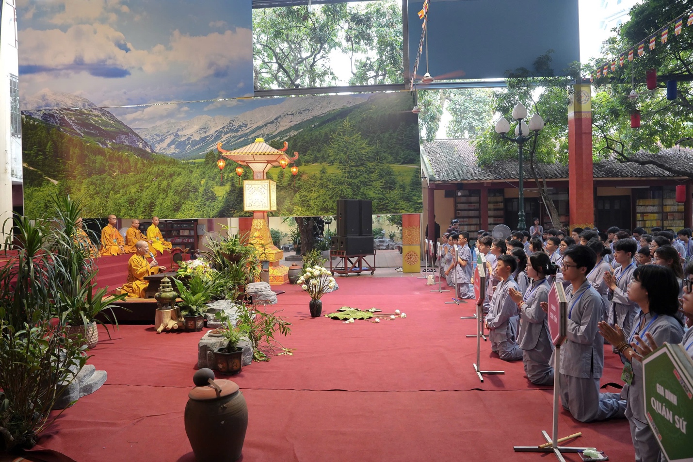 A group of people in a ceremony AI-generated content may be incorrect.