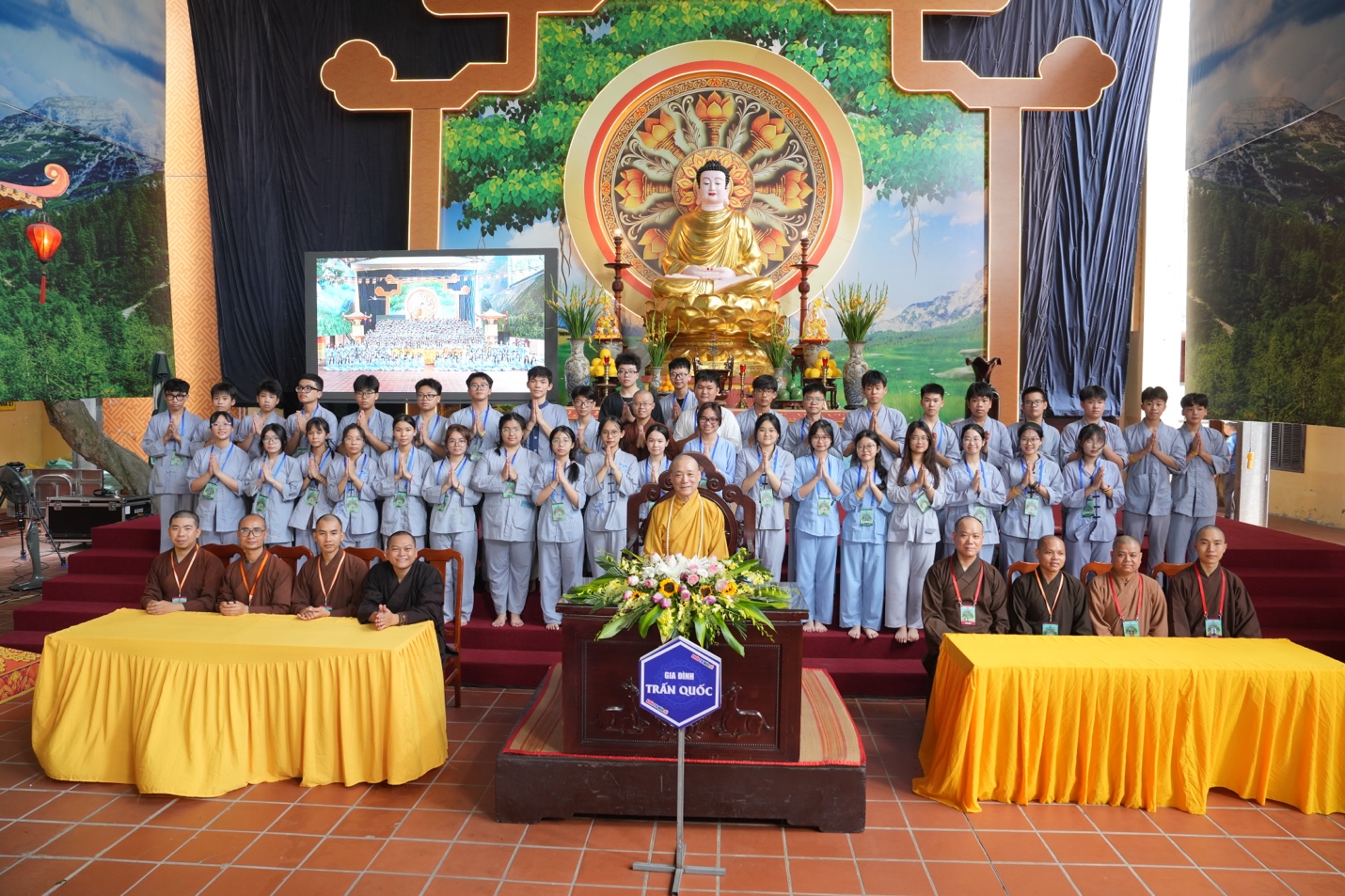 A group of people in a ceremony AI-generated content may be incorrect.