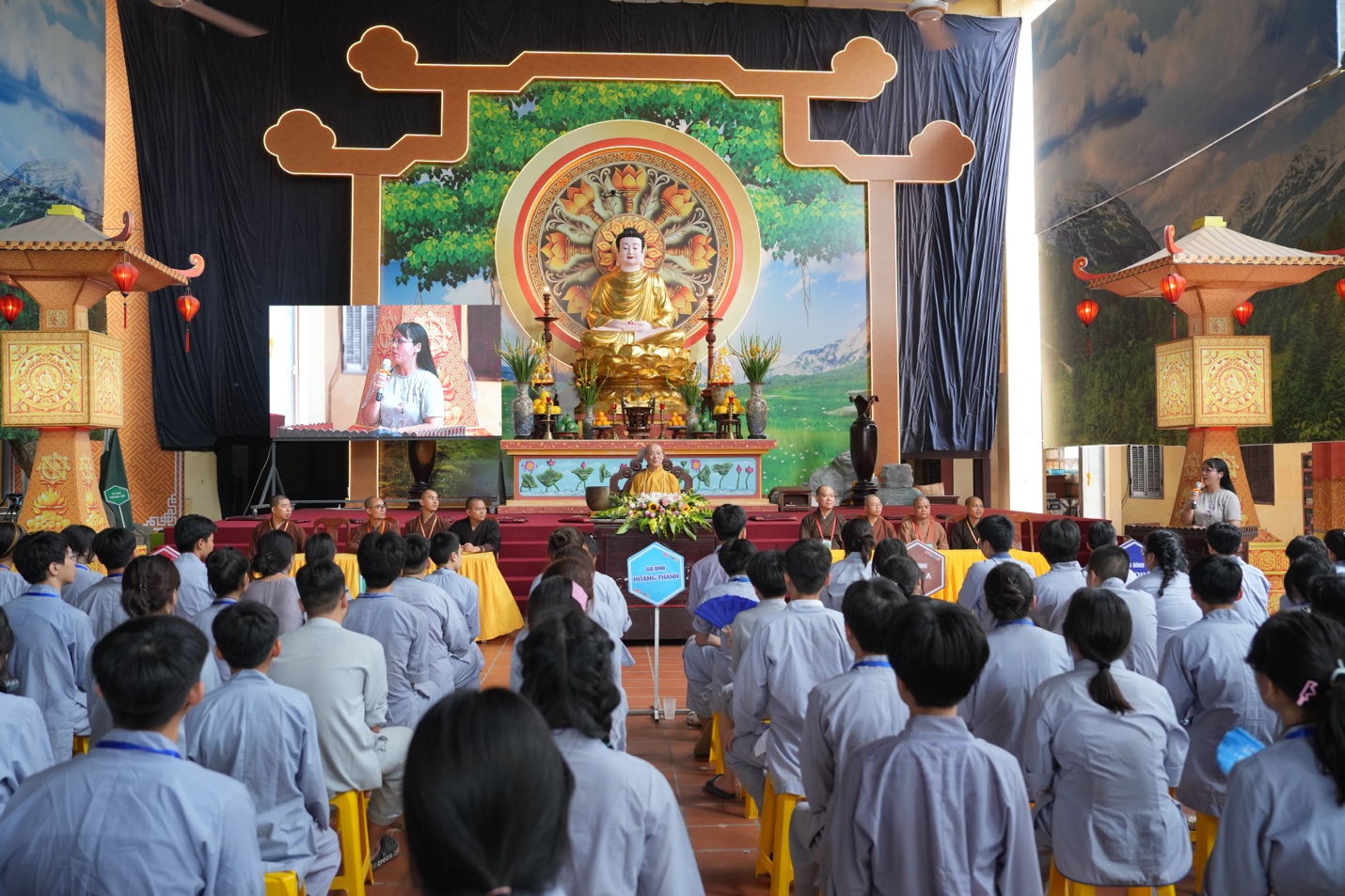 A group of people in a ceremony AI-generated content may be incorrect.