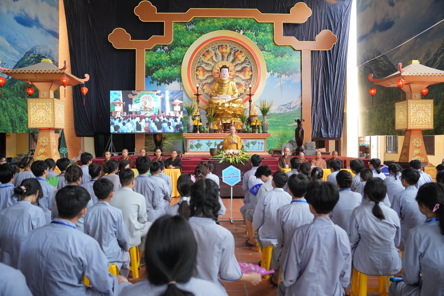 A group of people in a ceremony AI-generated content may be incorrect.