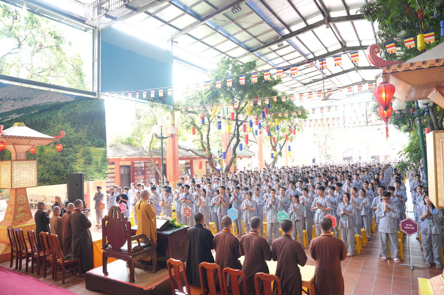A group of people in a ceremony AI-generated content may be incorrect.