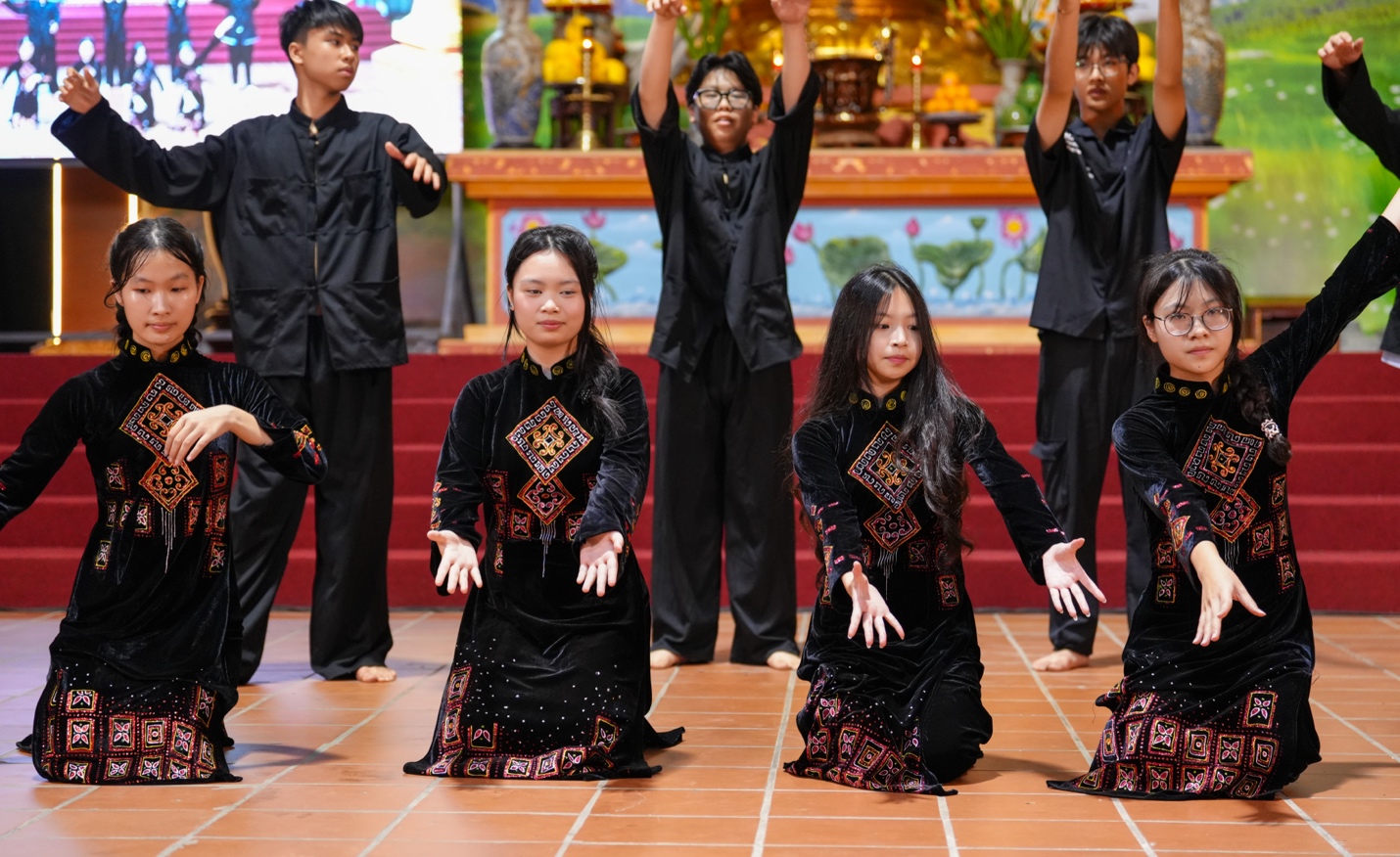 A group of people performing a dance AI-generated content may be incorrect.