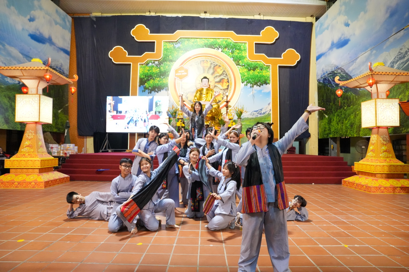 A group of people performing on a stage AI-generated content may be incorrect.