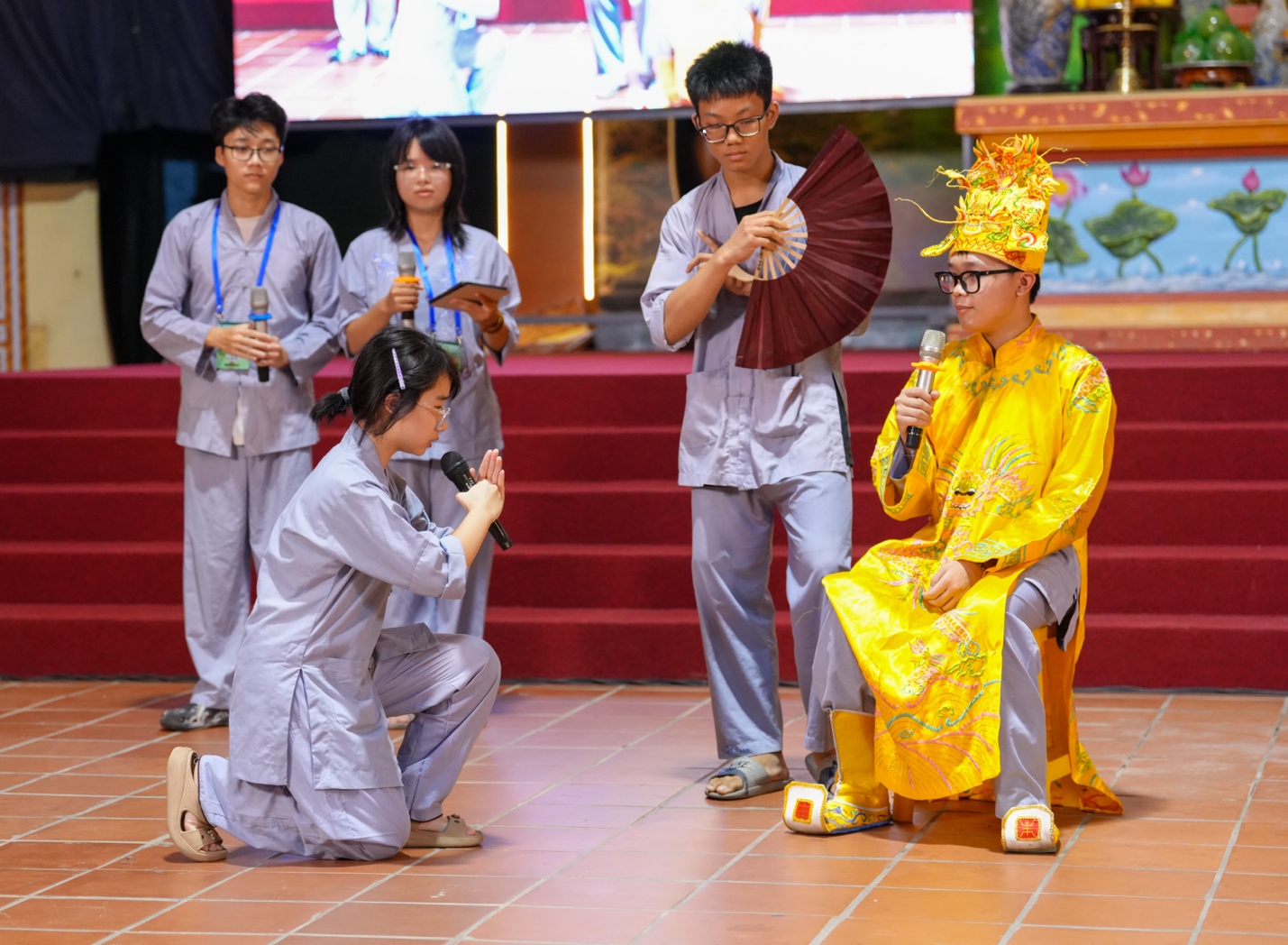 A group of people performing on stage AI-generated content may be incorrect.