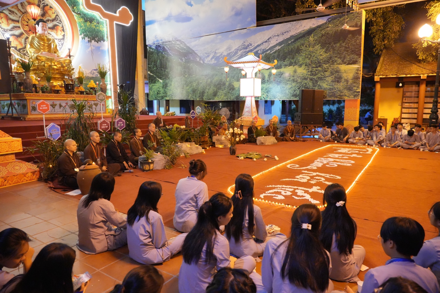 A group of people sitting on the floor AI-generated content may be incorrect.