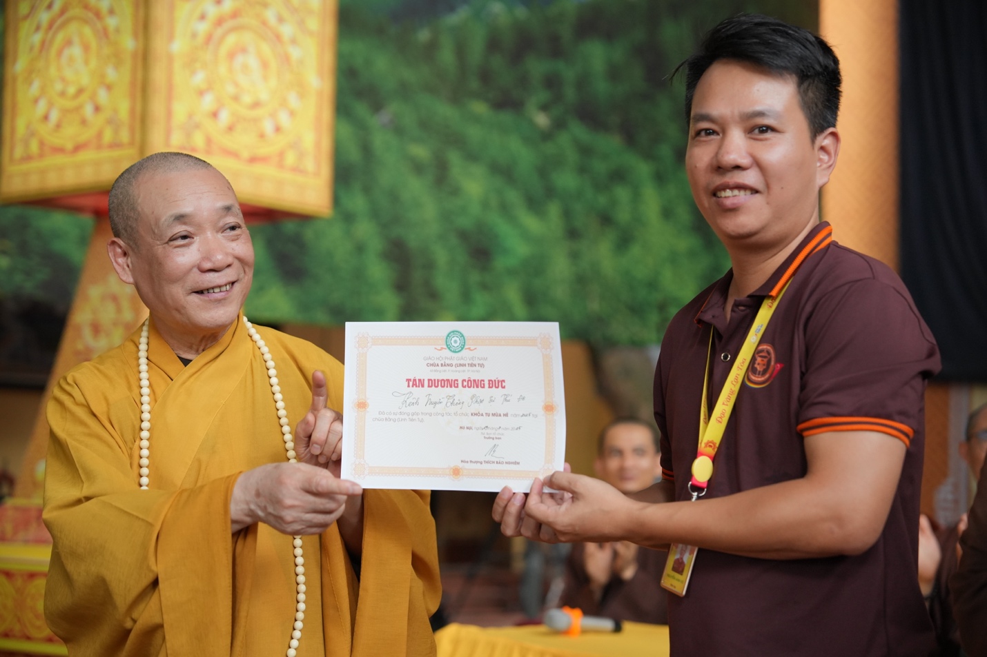 A person holding a certificate AI-generated content may be incorrect.