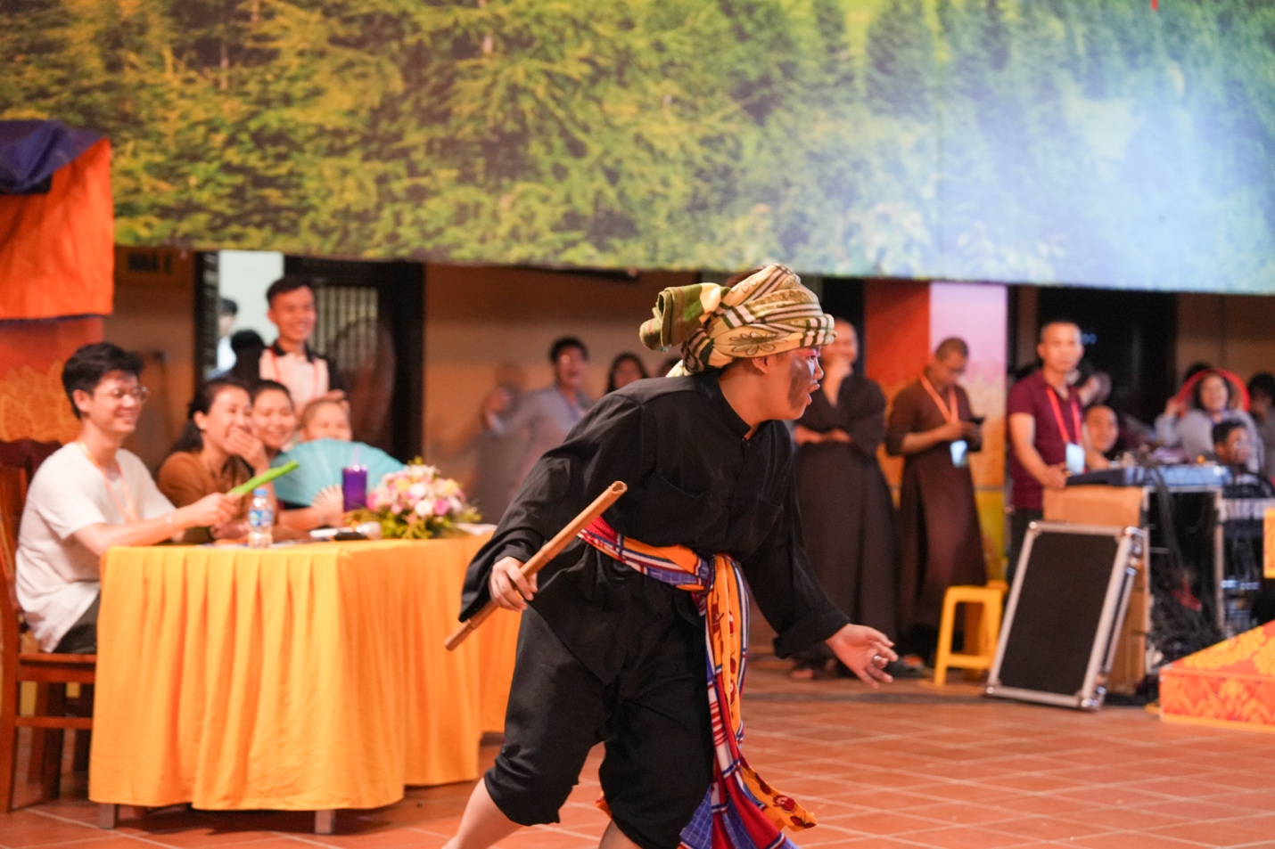 A person in a turban dancing AI-generated content may be incorrect.