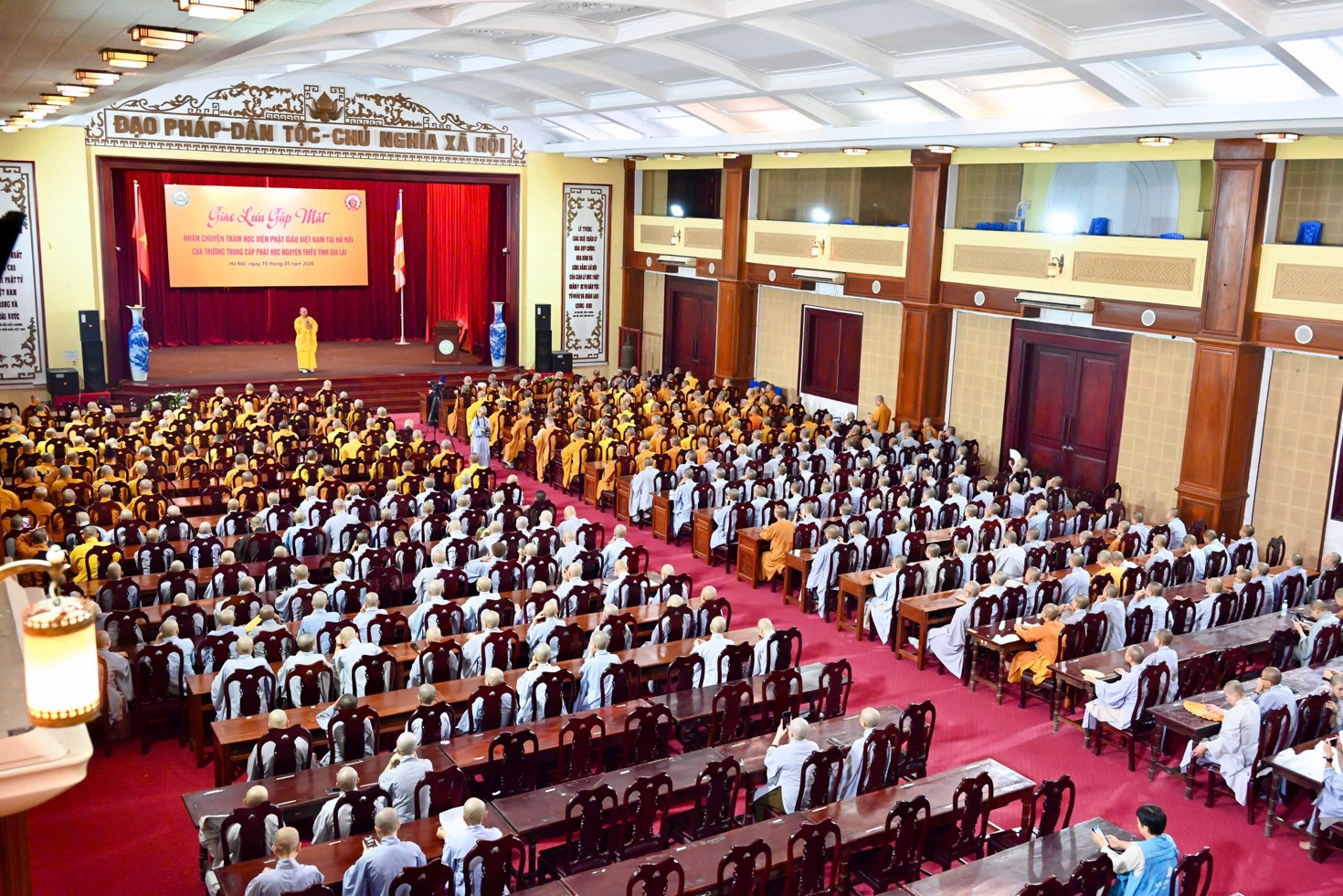 Ban Giám hiệu và Tăng Ni sinh Trường TCPH Nguyên Thiều thăm và giao lưu tại HVPGVN tại Hà Nội