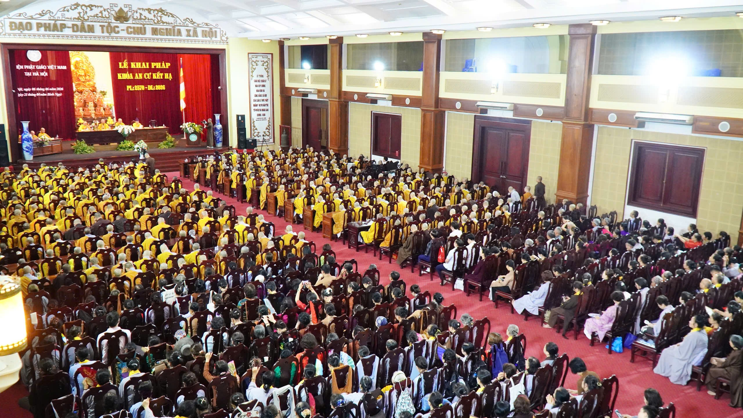 Trường hạ Sóc Thiên Vương (Học viện PGVN tại Hà Nội) tổ chức lễ Khai pháp khóa An cư kết hạ năm 2026